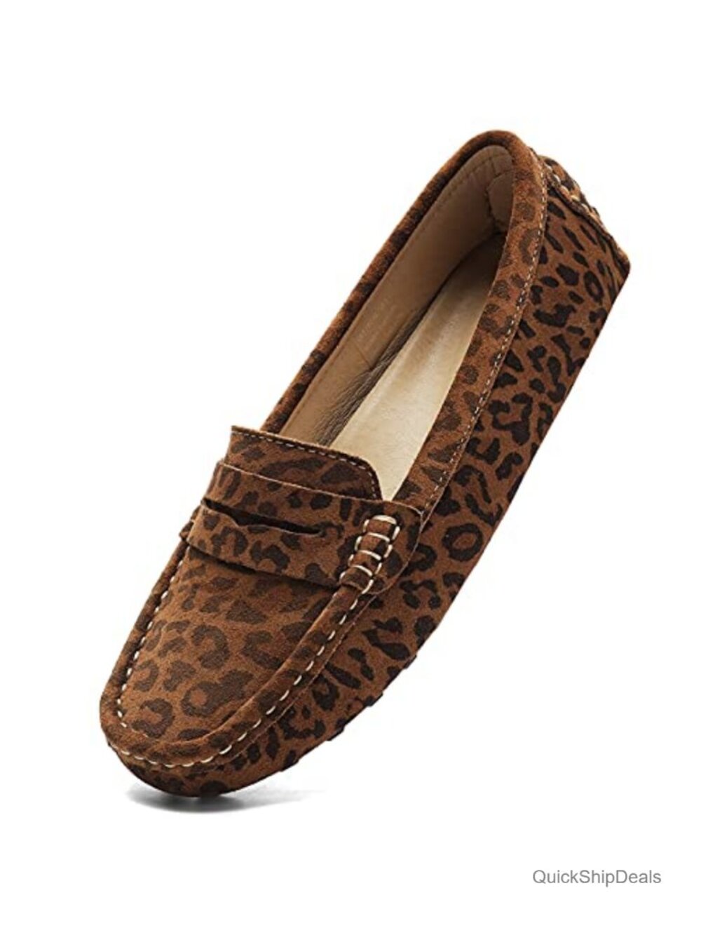 Suede Leather Penny Loafers Slip-On Driving Mocc Comfort Flats